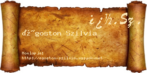 Ágoston Szilvia névjegykártya